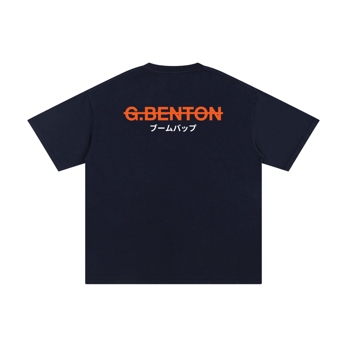 Strikethrough Core Tee – Orange/White – Front Logo Only
