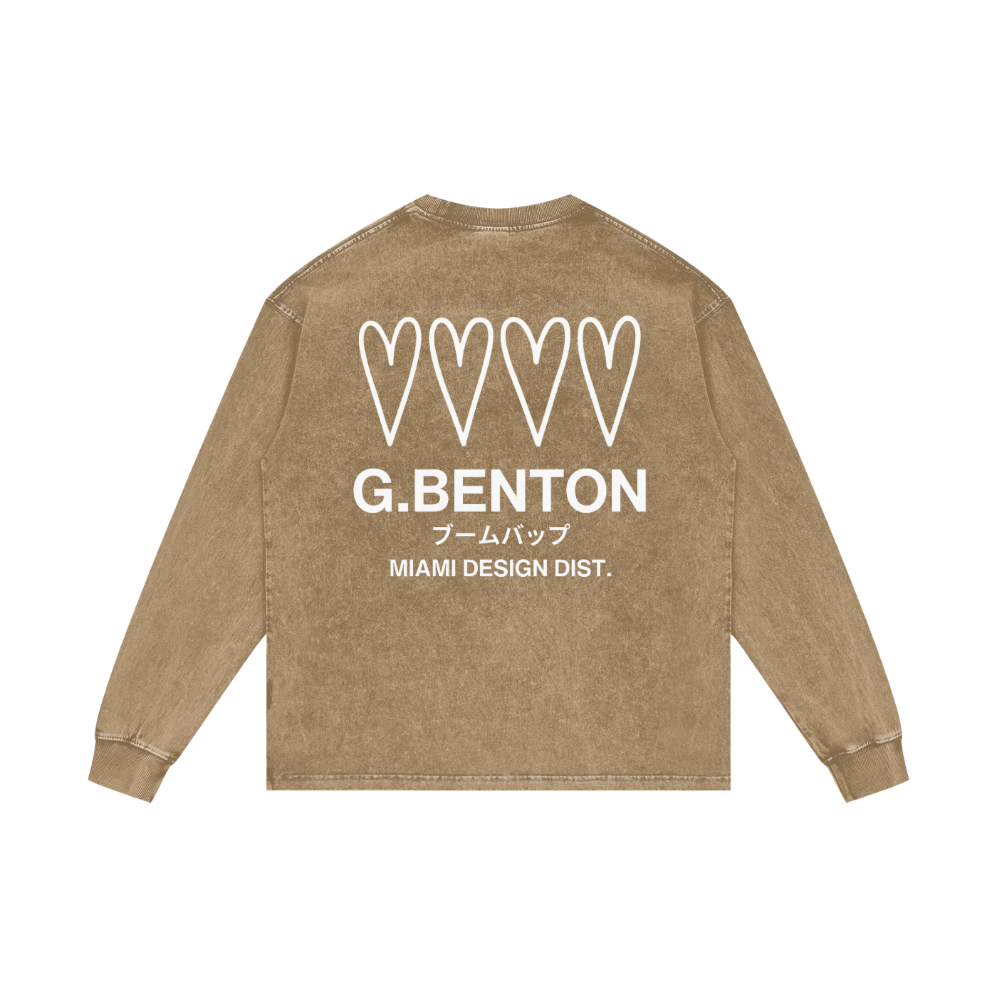 4 Hearts Acid Wash Oversized Long Sleeve Tee