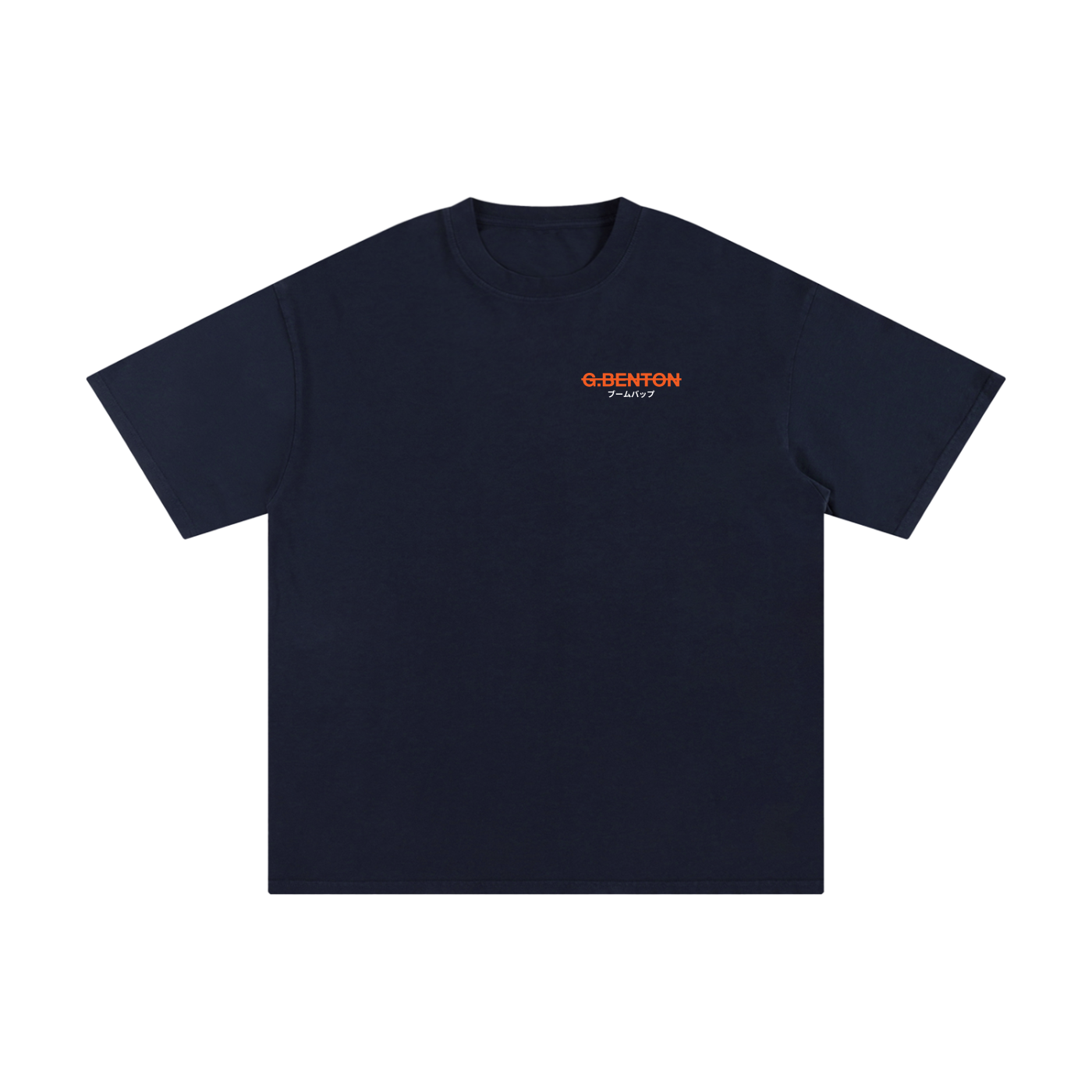 Strikethrough Core Tee – Orange/White – Front Logo Only