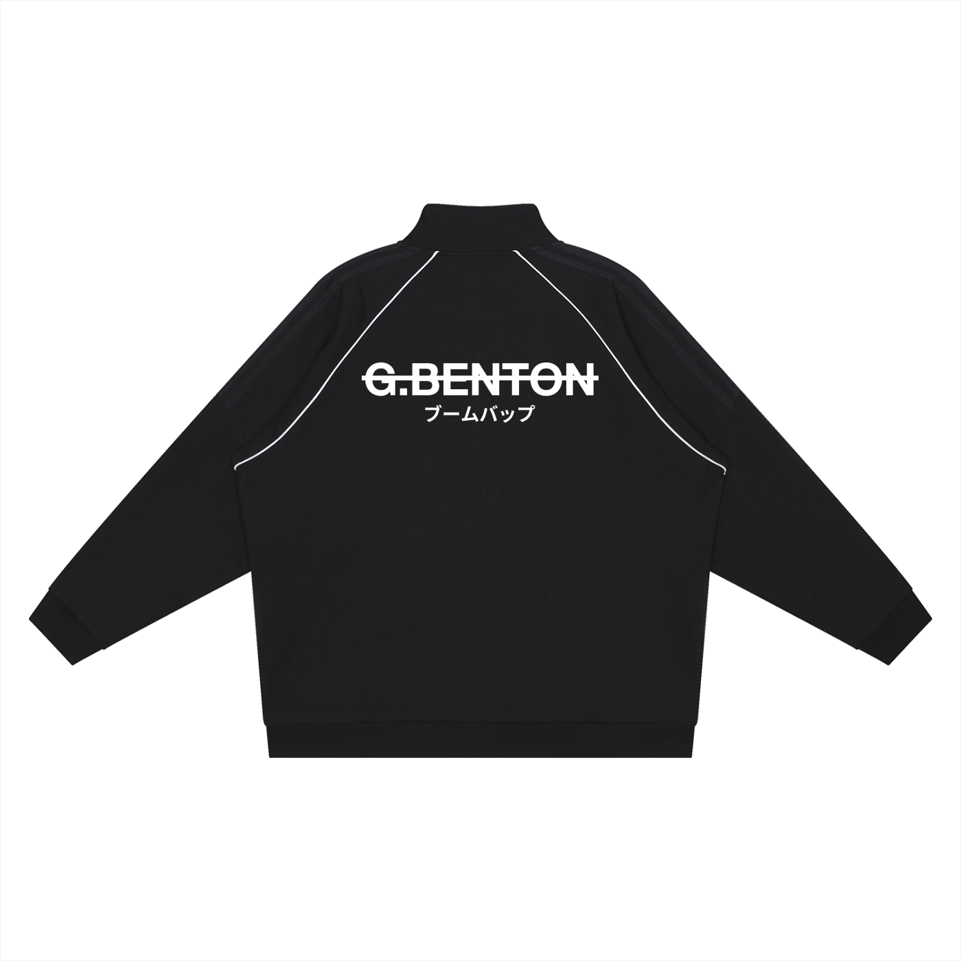 Strikethrough Reflection Striped Raglan Sleeve Jacket