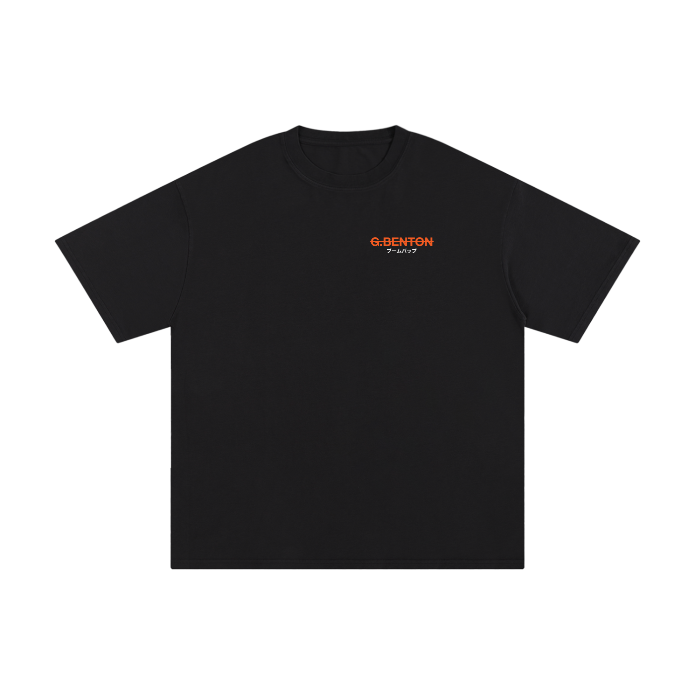 Strikethrough Core Tee – Orange/White – Front Logo Only