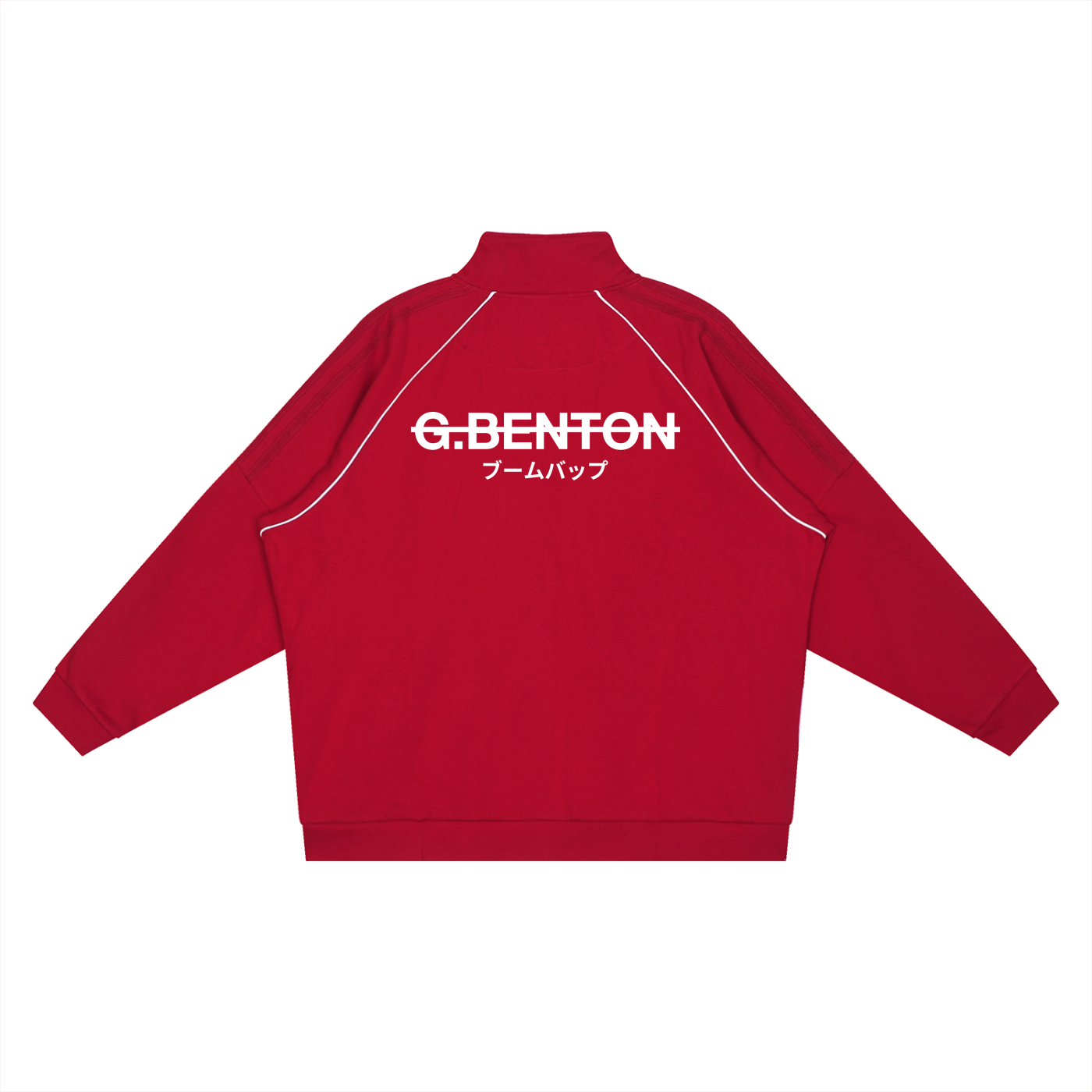 Strikethrough Reflection Striped Raglan Sleeve Jacket