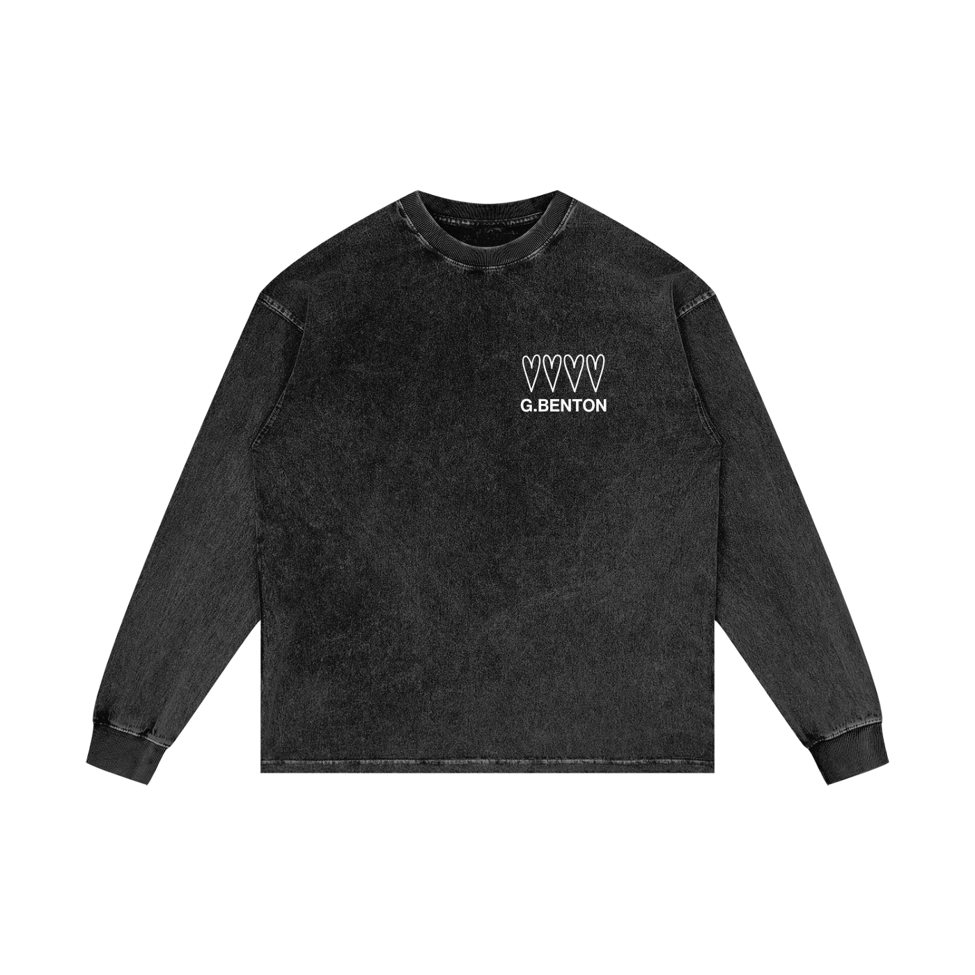 4 Hearts Acid Wash Oversized Long Sleeve Tee