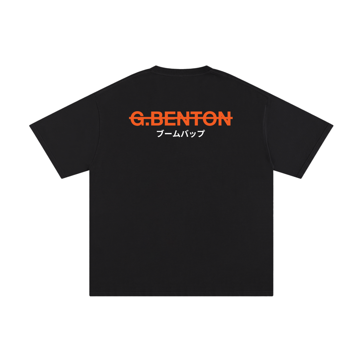 Strikethrough Core Tee – Orange/White – Front Logo Only