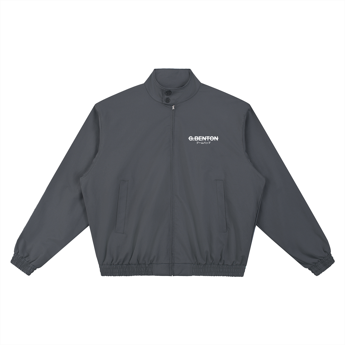 Strikethrough Stand Collar Bomber